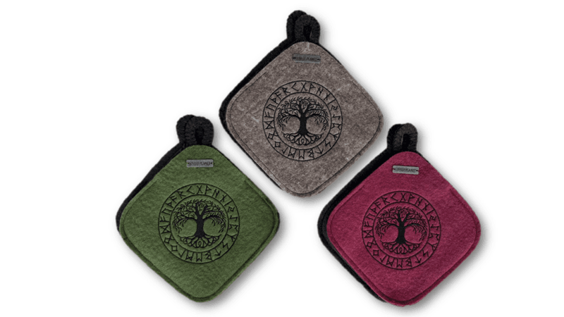 Grytekluter med norrønt symbol 