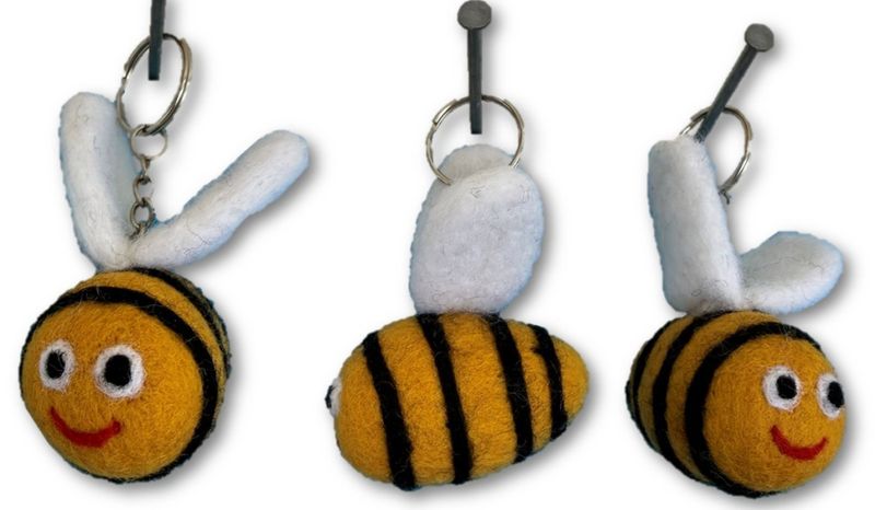 Nøkkelring med bie